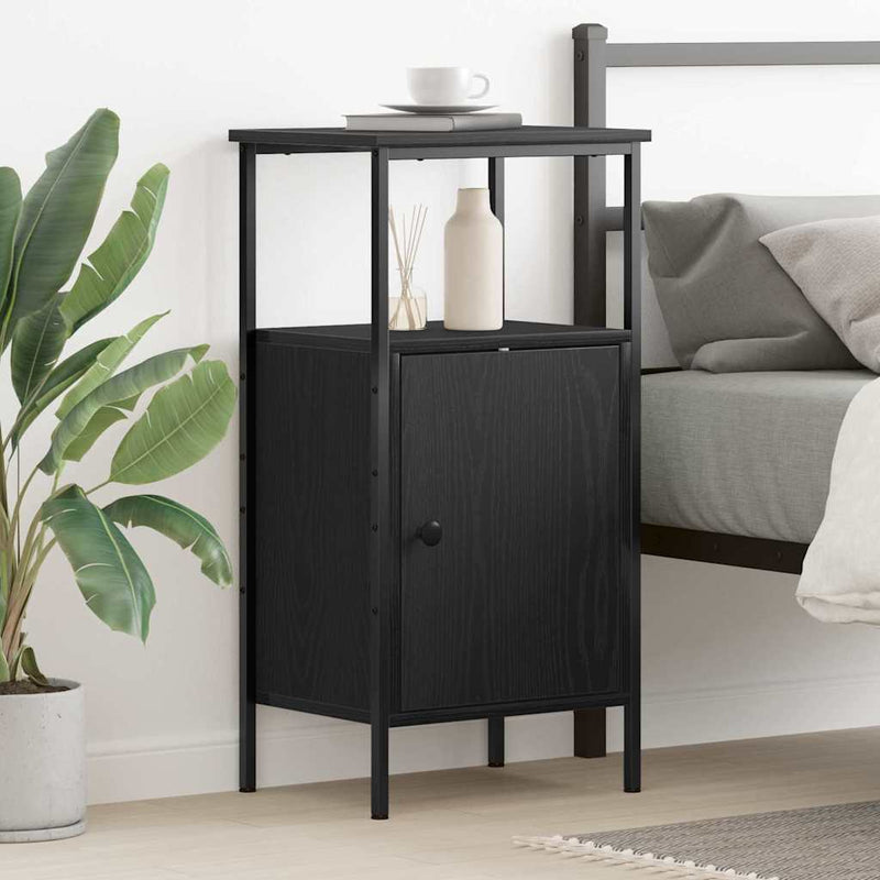 Dulap de noapte Stejar Negru 41 x 31 x 80 cm Lemn prelucrat