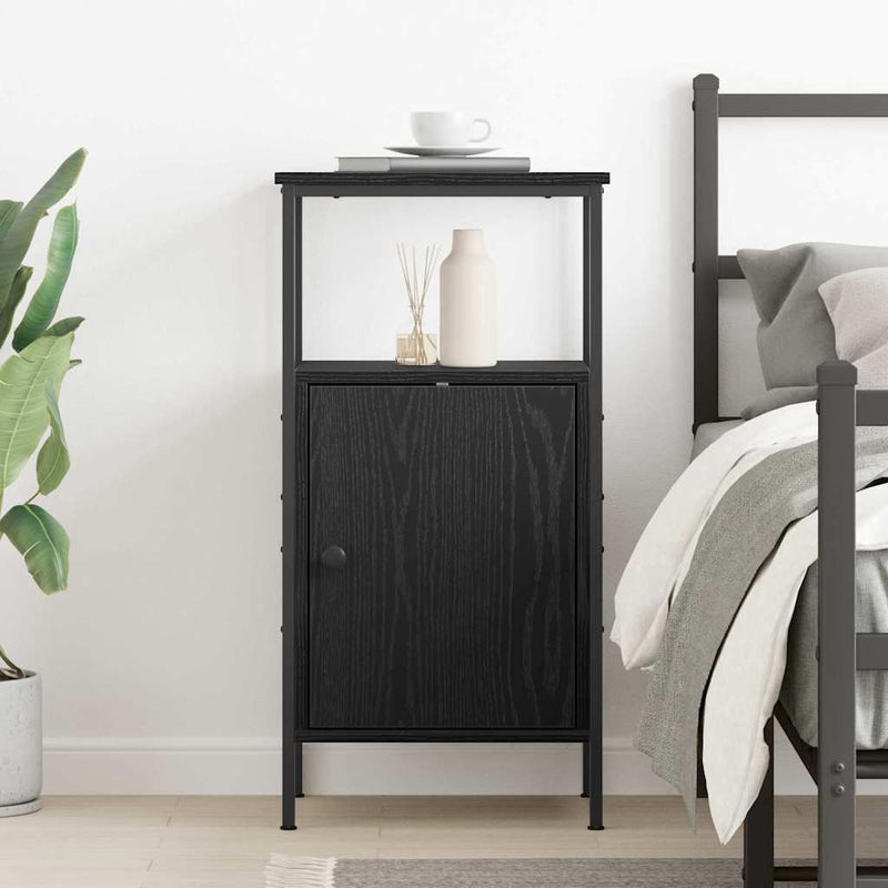 Dulap de noapte Stejar Negru 41 x 31 x 80 cm Lemn prelucrat