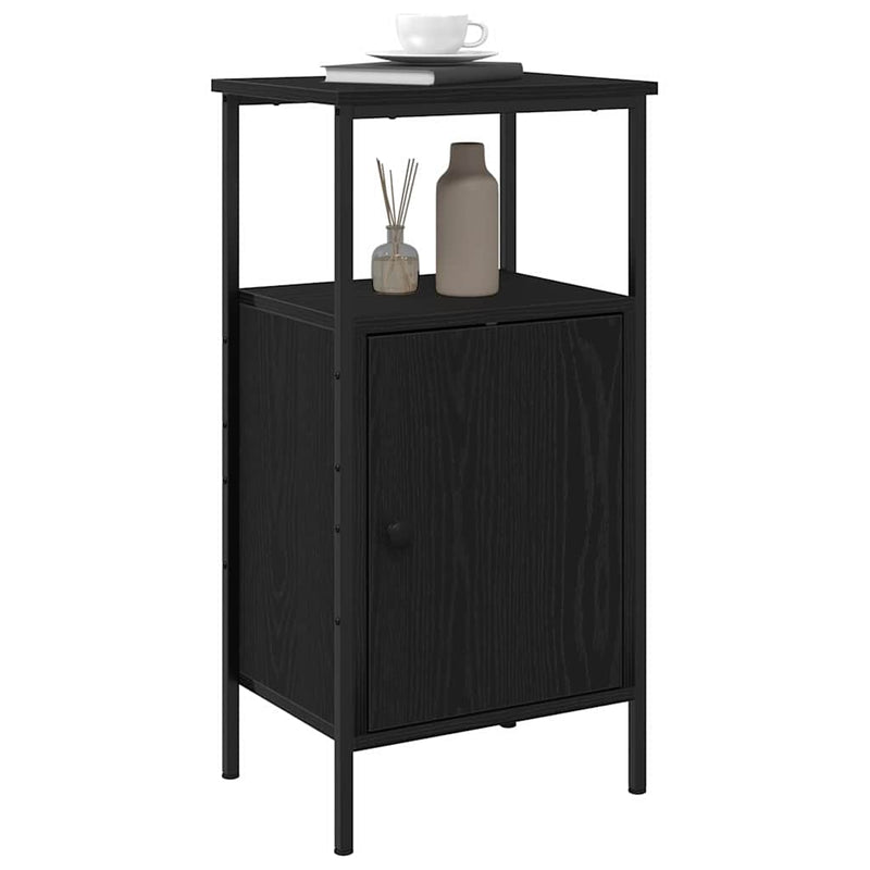 Dulap de noapte 2 buc. Stejar Negru 41 x 31 x 80 cm