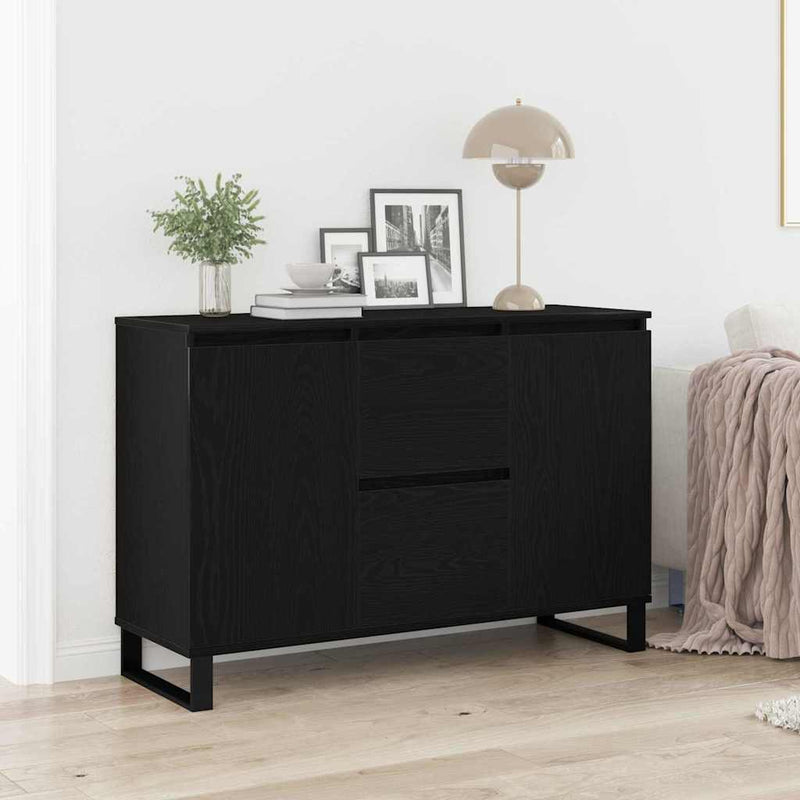 Bufet Stejar Negru 101,5 x 35 x 70 cm Lemn prelucrat