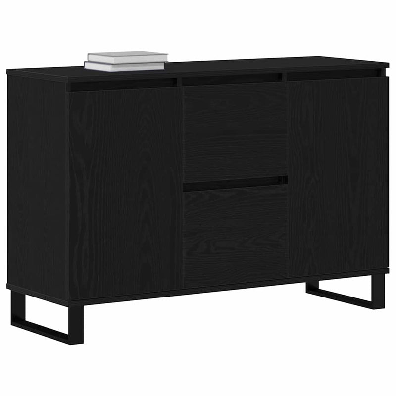 Bufet Stejar Negru 101,5 x 35 x 70 cm Lemn prelucrat
