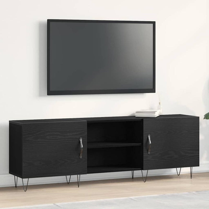Set comodă TV 150 x 30 x 50 cm Stejar Negru Lemn prelucrat