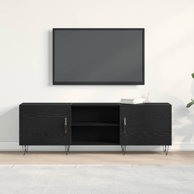 Set comodă TV 150 x 30 x 50 cm Stejar Negru Lemn prelucrat