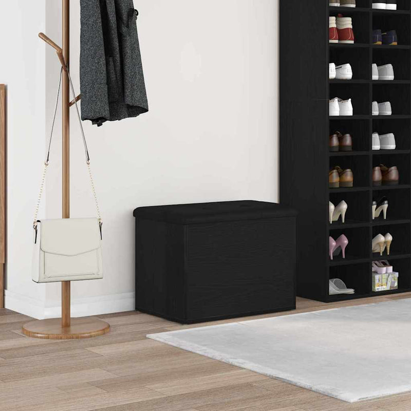 Bancă cu spațiu de depozitare Stejar negru 62 x 42 x 45 cm