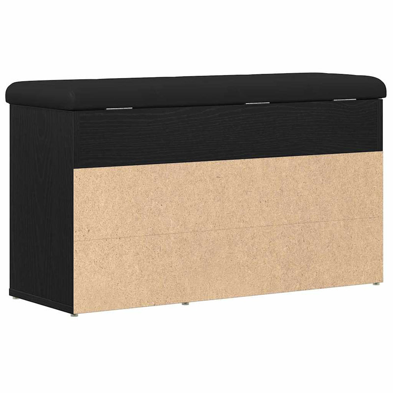 Bancă pentru pantofi Negru 80 x 30 x 45 cm Lemn prelucrat