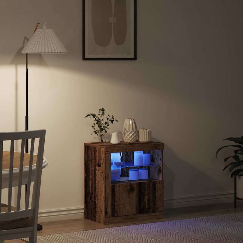 Bufet LED Maro 60,5 x 37 x 67 cm Lemn prelucrat
