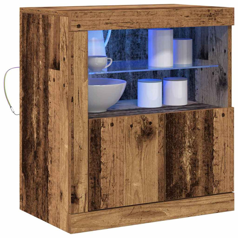 Bufet LED Maro 60,5 x 37 x 67 cm Lemn prelucrat