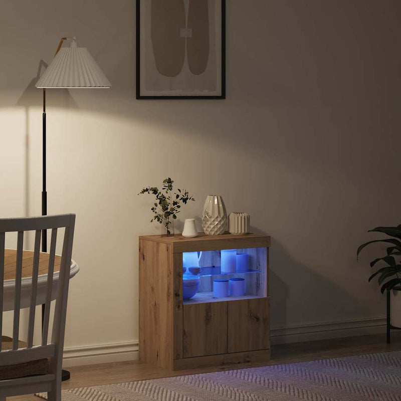 Bufet LED Maro 60,5 x 37 x 67 cm Lemn prelucrat