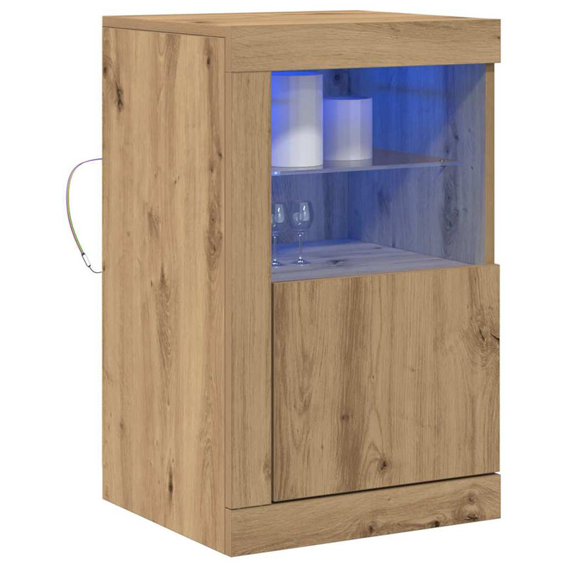 Bufet LED 2 buc. 41 x 37 x 67 cm Lemn prelucrat