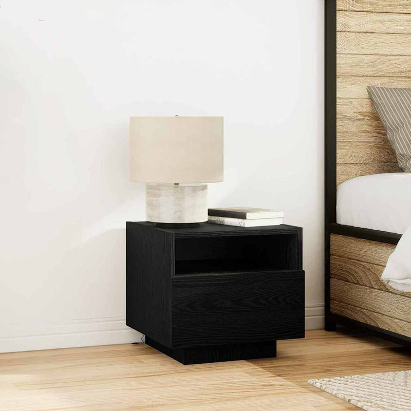 Dulap de noapte Stejar Negru 40 x 39 x 37 cm Lemn prelucrat