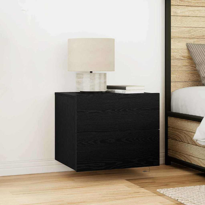 Dulap de noapte Stejar Negru 50 x 39 x 41 cm Lemn prelucrat