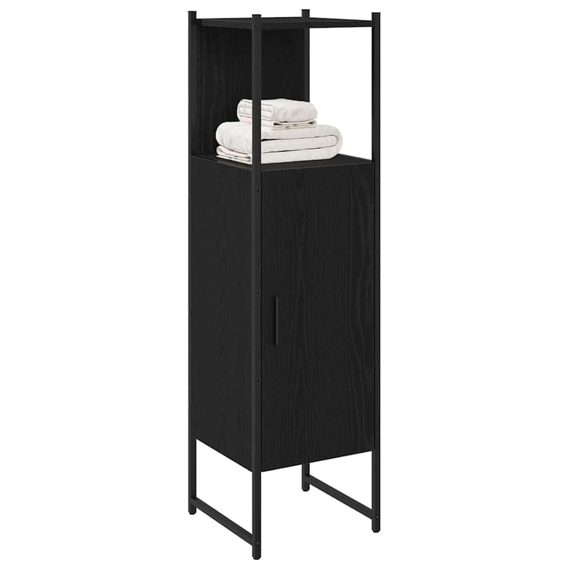 Set de mobilier pentru baie Stejar Negru 33 x 33 x 120,5 cm