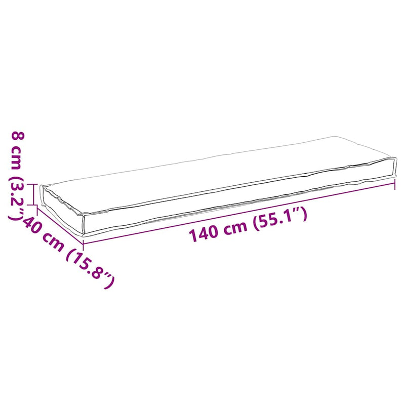 Pernă Material Oxford Gri 140 x 40 x 8 cm