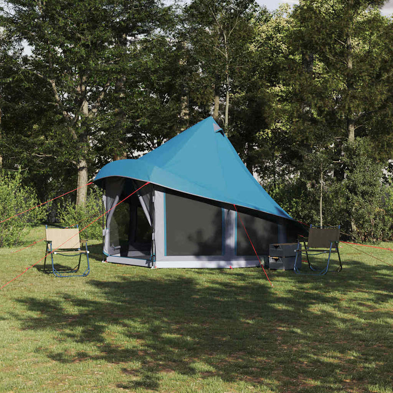 Cort Tipi cu acoperiș albastru 404 x 370 x 270 cm tafta
