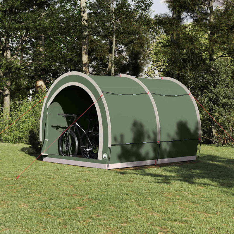 Cort pentru depozitare biciclete Verde 256 x 222 x 182 cm tafta
