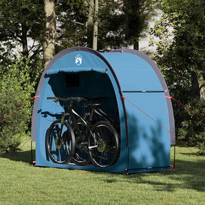 Cort pentru depozitare biciclete 210 x 90 x 174 cm albastru