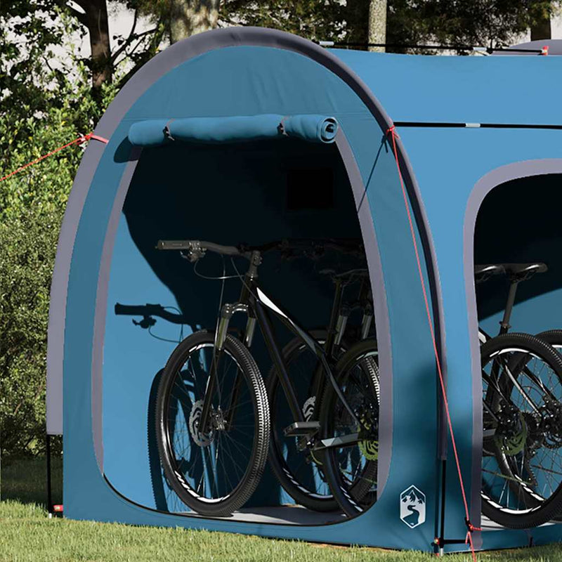 Cort pentru depozitare biciclete 210 x 156 x 180 cm albastru