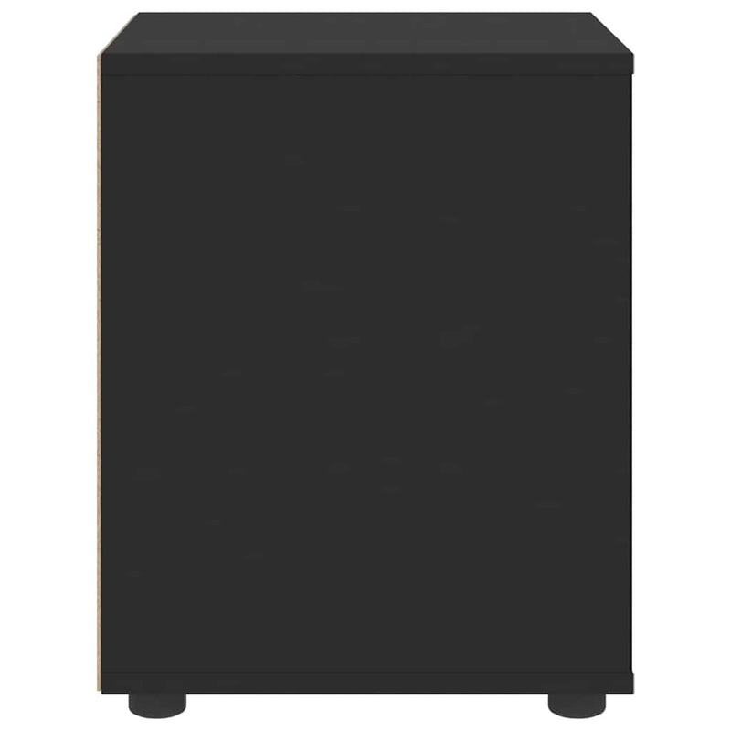 Noptiera "VISNES" Negru 45x40x50 cm Lemn prelucrat