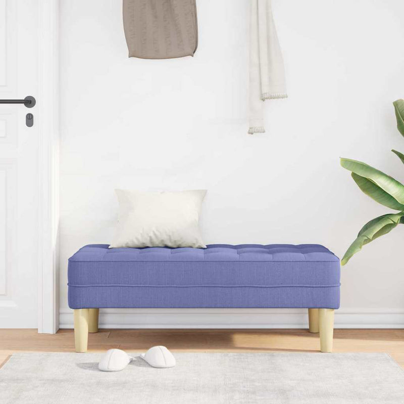 bancă cu pernă Albastru Jeans 113 x 57 x 39 cm țesătură