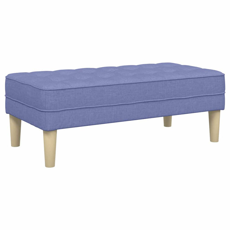 bancă cu pernă Albastru Jeans 113 x 57 x 39 cm țesătură