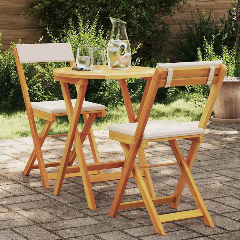 Set de masă pentru grădină 3 buc. Ulei Natural