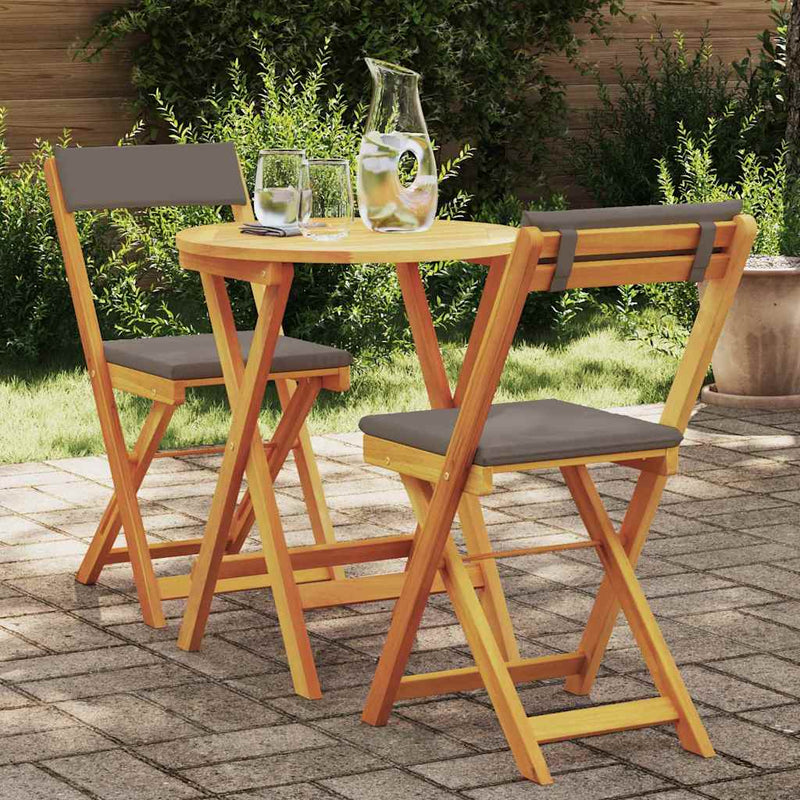 Set de masă pentru grădină 3 buc. Ulei Natural
