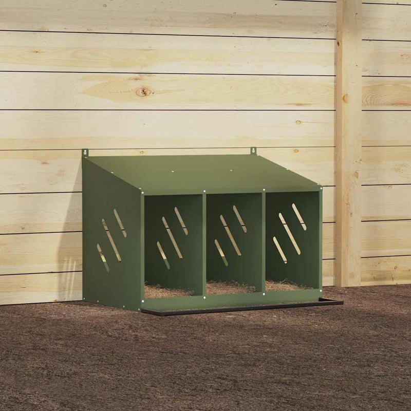 Cutie de pui cu 3 compartimente metal verde măsline