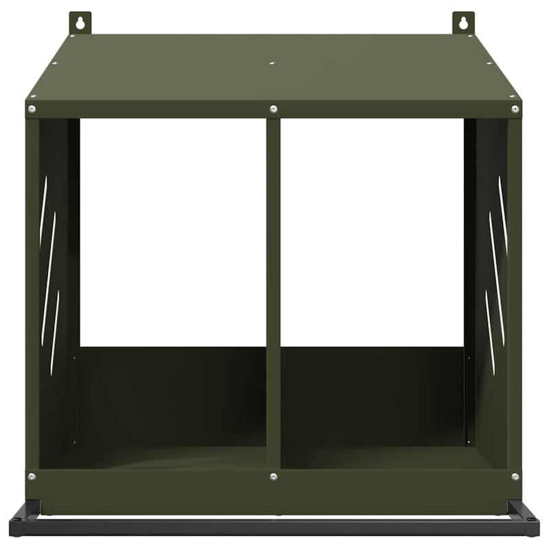Cuibă pentru pui cu 2 compartimente, metal verde măsline