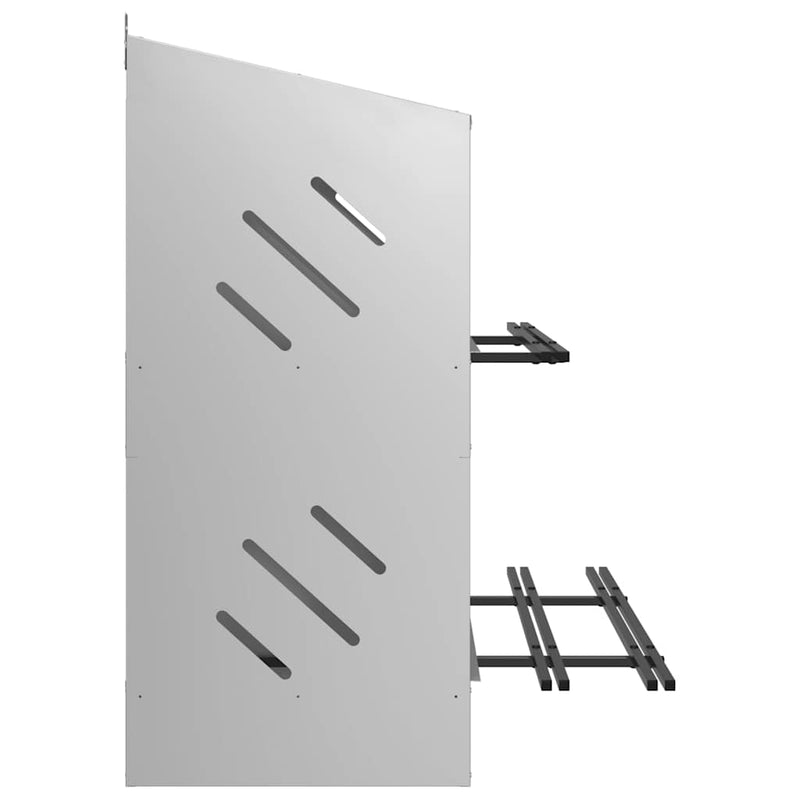 Cutie pentru pui cu 8 compartimente, metal argintiu galvanizat