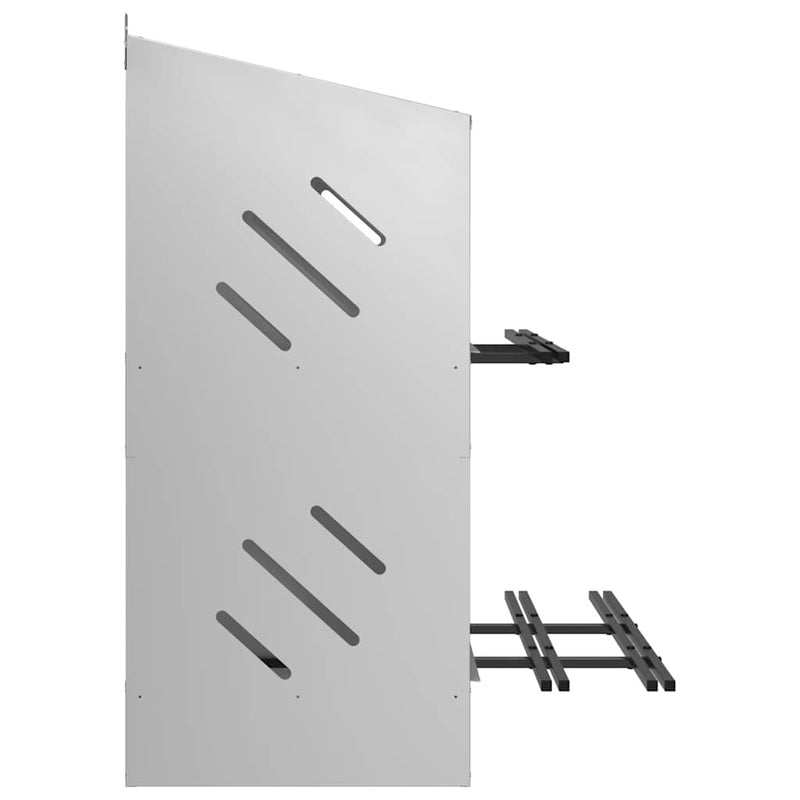Cubit pentru pui cu 6 compartimente, metal argintiu galvanizat