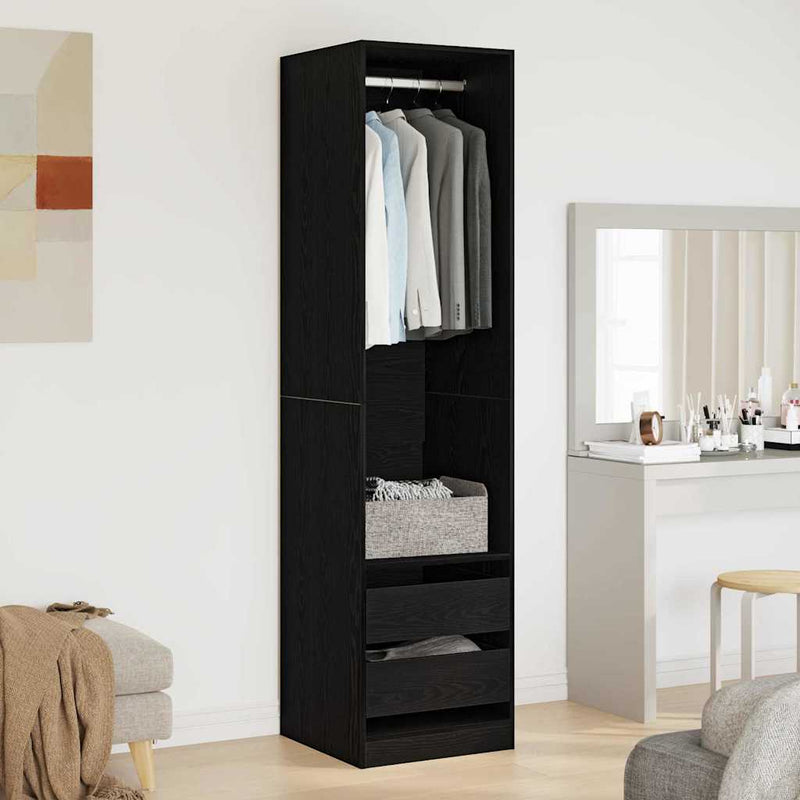Dulap Stejar Negru 50 x 50 x 200 cm Lemn prelucrat