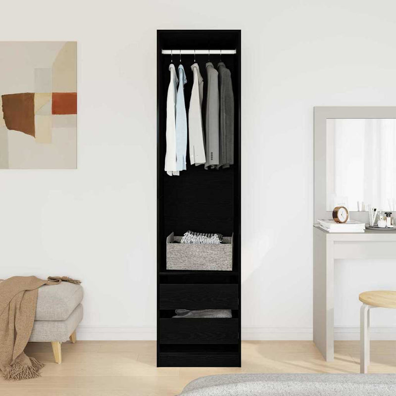 Dulap Stejar Negru 50 x 50 x 200 cm Lemn prelucrat