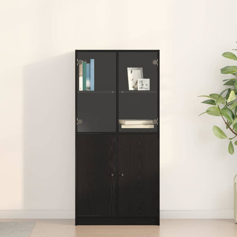 Bufet Stejar Negru 68 x 37 x 142 cm