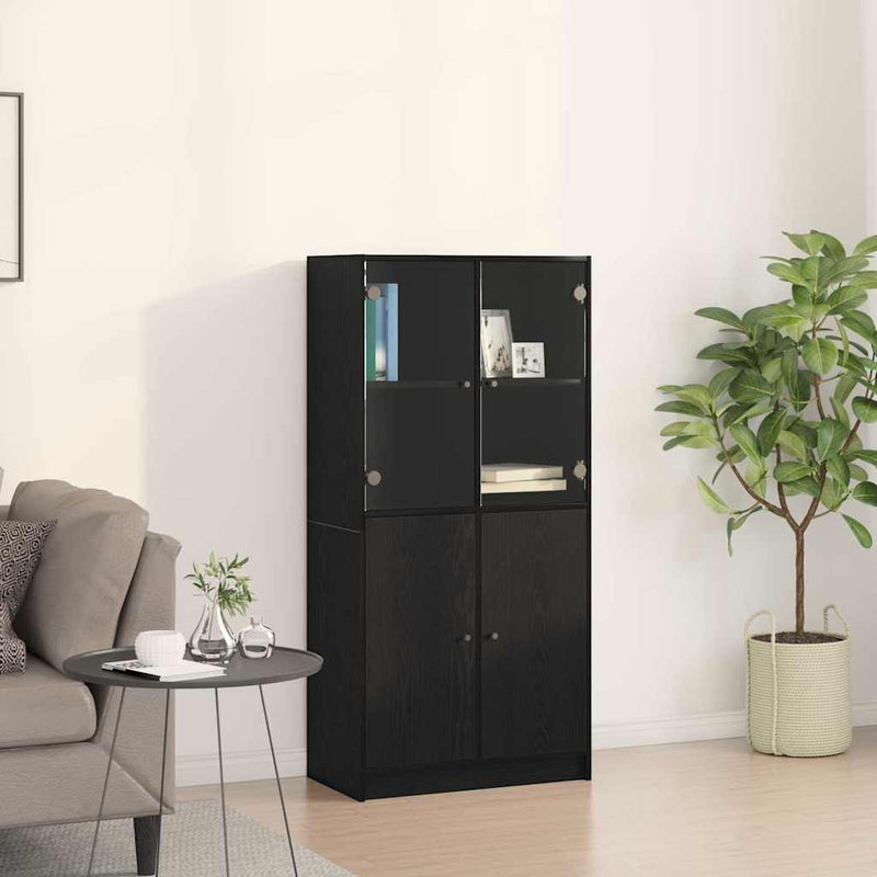 Bufet Stejar Negru 68 x 37 x 142 cm