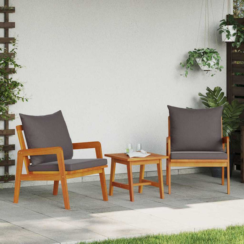Set bistro 3 buc. Maro Lemn Solid de Acacia