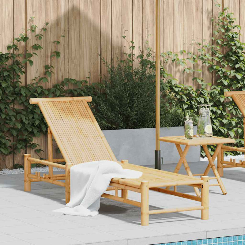 Sezlong 55x199x30 cm bambus