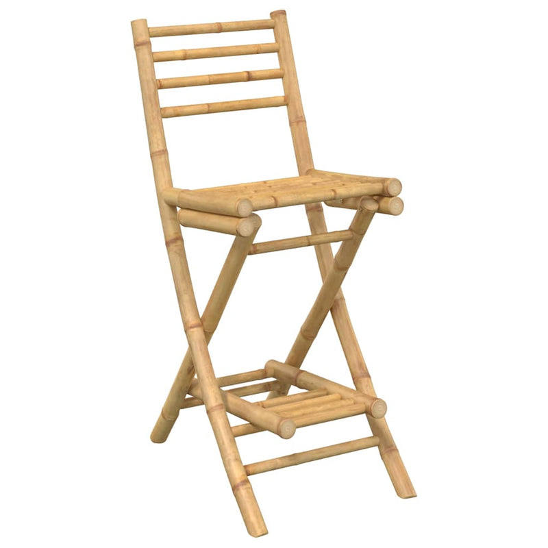 Set bar de exterior 3 piese pliabil din bambus