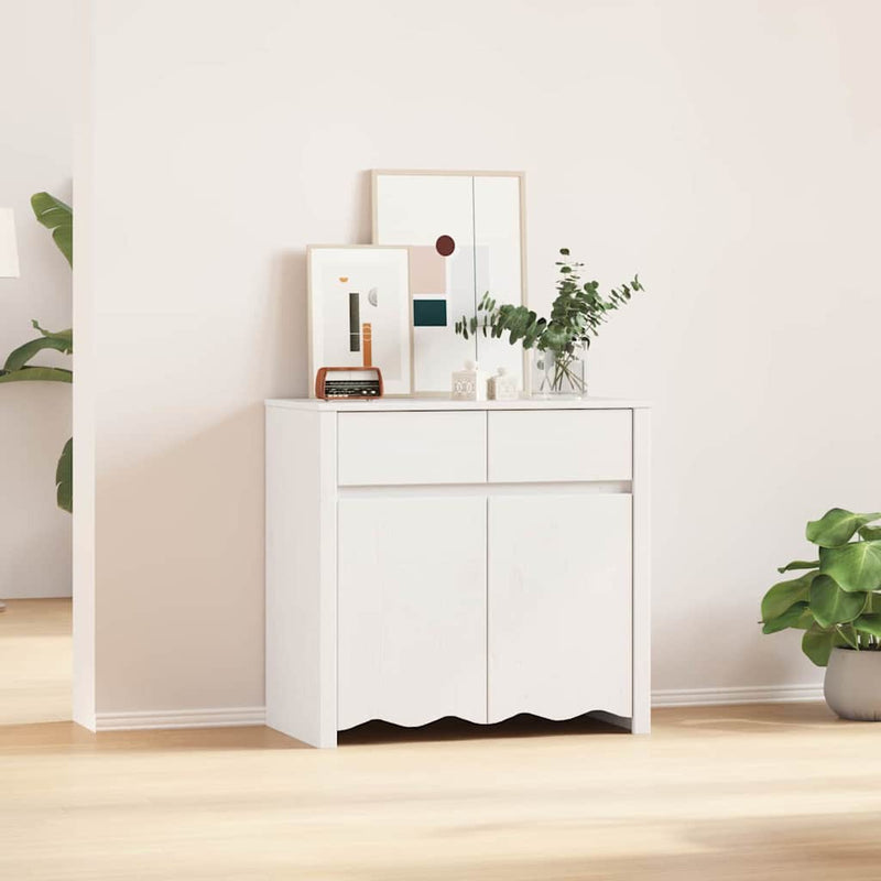Bufet cu sertar Drammen Alb 79 x 43 x 75.5 cm Lemn masiv de pin
