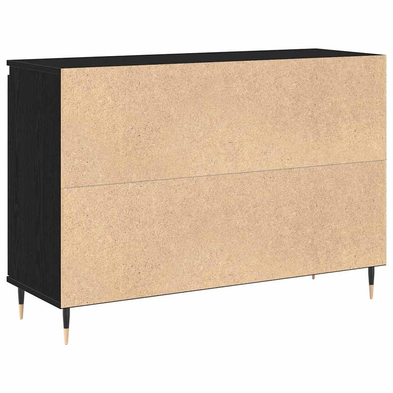 Bufet Stejar Negru 101,5 x 35 x 70 cm Lemn prelucrat