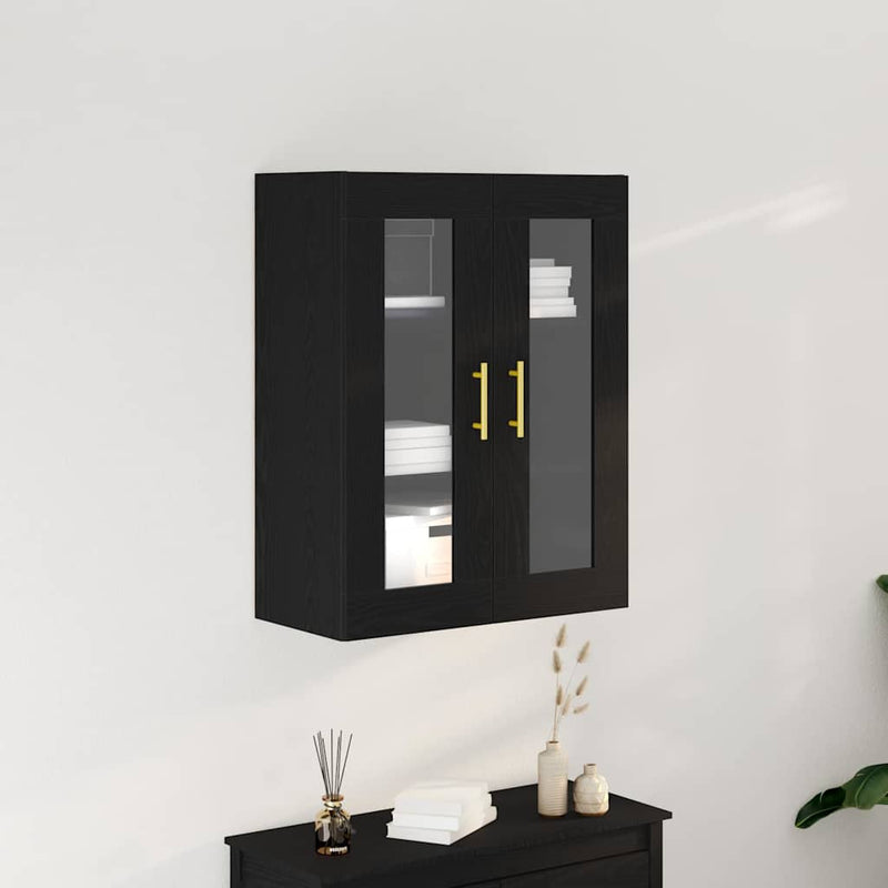 Dulap de perete Stejar Negru 69,5 x 34 x 90 cm Lemn prelucrat
