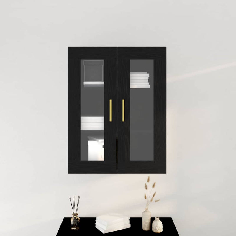 Dulap de perete Stejar Negru 69,5 x 34 x 90 cm Lemn prelucrat
