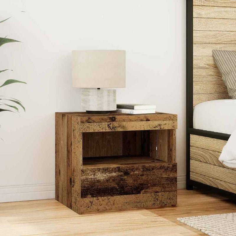 Dulap de noapte 2 buc. Lemn vechi 50 x 40 x 45 cm