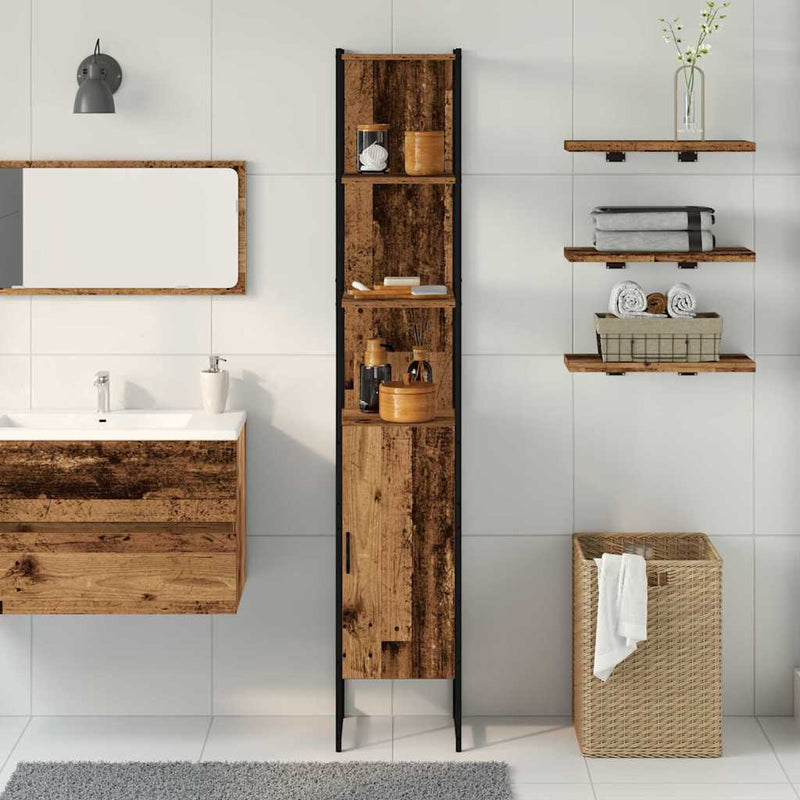 Dulap de Baie Lemn vechi 33 x 33 x 185,5 cm Lemn prelucrat
