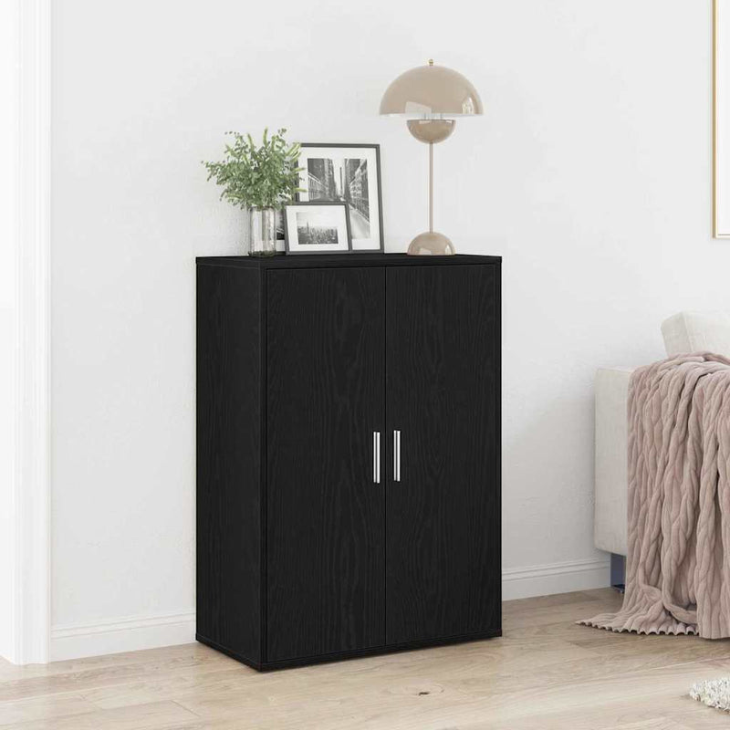 Bufet Stejar Negru 60 x 31 x 84 cm Lemn prelucrat