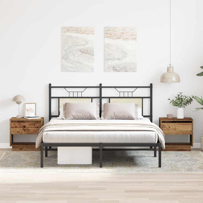 Noptieră 2 buc. Lemn vechi 45 x 34 x 44 cm Lemn prelucrat