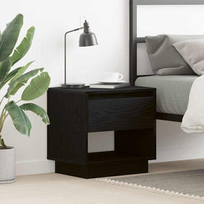 Noptieră Stejar Negru 45 x 34 x 44 cm Lemn prelucrat
