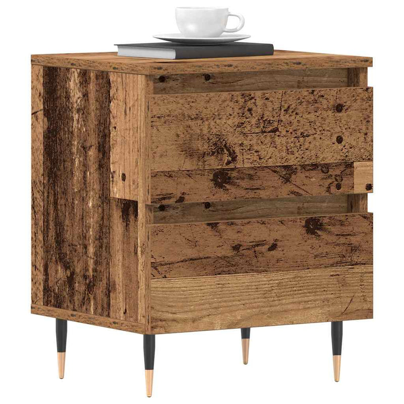 Dulap de noapte 2 buc. Lemn vechi 40 x 35 x 50 cm