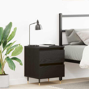Dulap de noapte Stejar Negru 40 x 35 x 50 cm Lemn prelucrat