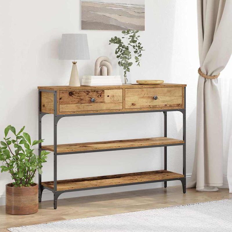 Masă de consolă Lemn vechi 100 x 25 x 75 cm Lemn prelucrat