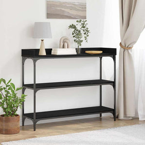 Masă de Consolă Stejar negru 100 x 30 x 80 cm